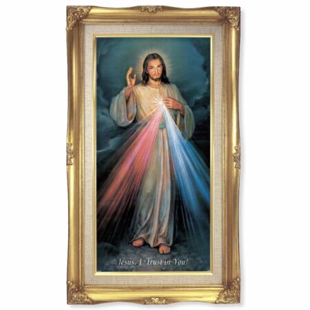 Divine Mercy Gold-Leaf Framed Art