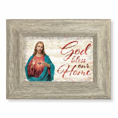 Sacred Heart of Jesus Gray Framed Art