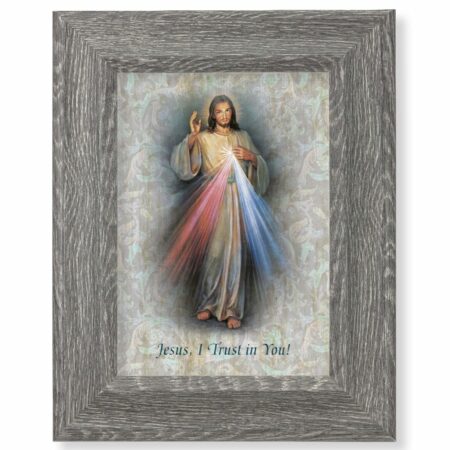 Divine Mercy Home Blessing Gray Framed Art