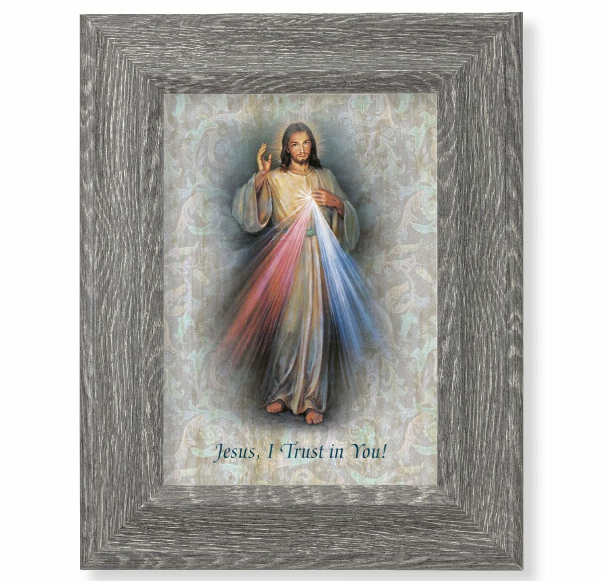 Divine Mercy Home Blessing Gray Framed Art - Buy Religious Catholic Store