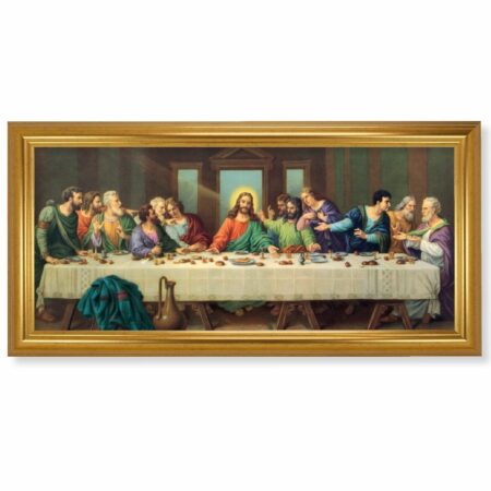 Last Supper Gold Framed Art