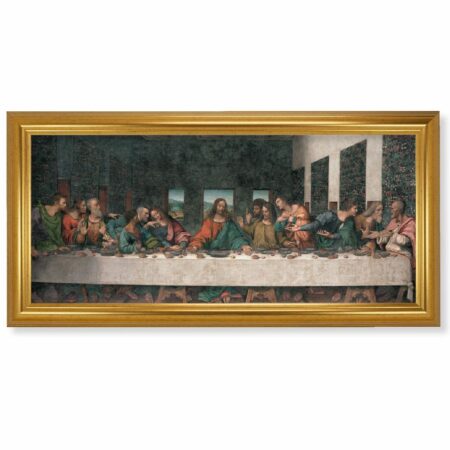 Last Supper Gold Framed Art