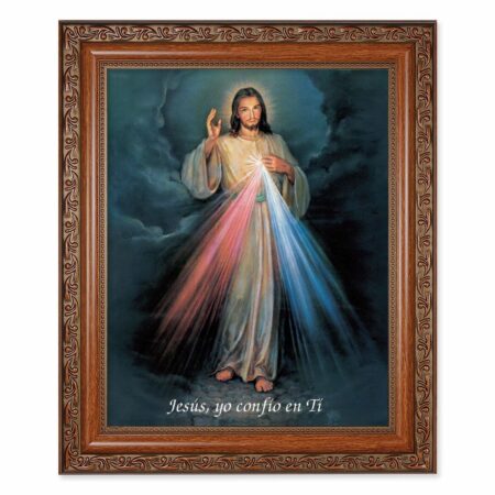 Divine Mercy (Spanish) Mahogany Finished Framed Art