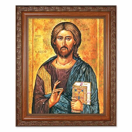 Christ the Teacher Mahogany Finished Framed Art