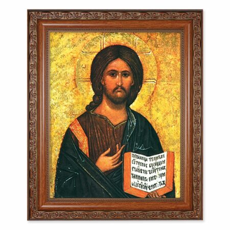 Christ All Knowing  Mahogany Finished Framed Art