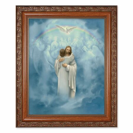 Christ Welcoming Home Mahogany Finished Framed Art