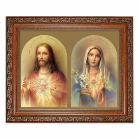 The Sacred Hearts Mahogany Finished Framed Art