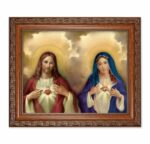 The Sacred Hearts Mahogany Finished Framed Art