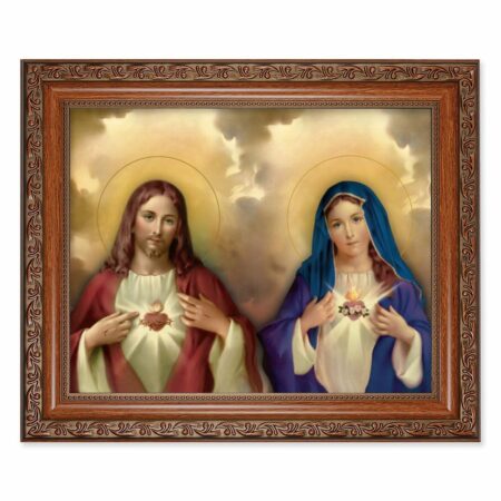 The Sacred Hearts Mahogany Finished Framed Art