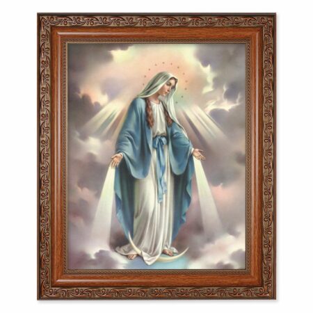 Our Lady of Grace Mahogany Finished Framed Art