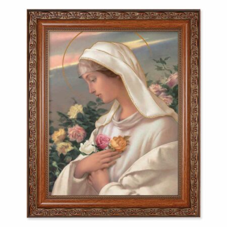 Mystical Rose Mahogany Finished Framed Art