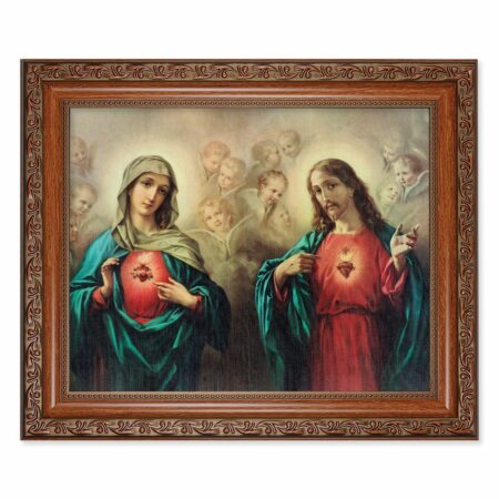 The Sacred Hearts Mahogany Finished Framed Art