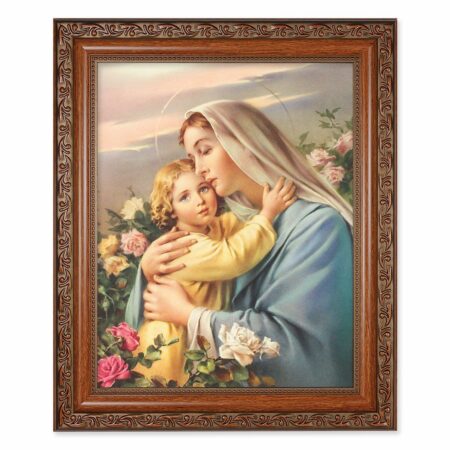 Madonna and Child Mahogany Finished Framed Art