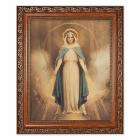 Miraculous Mary Mahogany Finished Framed Art