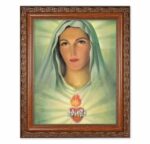 Immaculate Heart of Mary Mahogany Finished Framed Art