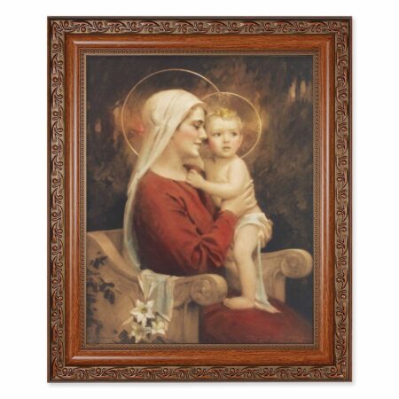 Madonna and Child Mahogany Finished Framed Art