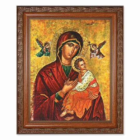 Our Lady of Passion Mahogany Finished Framed Art