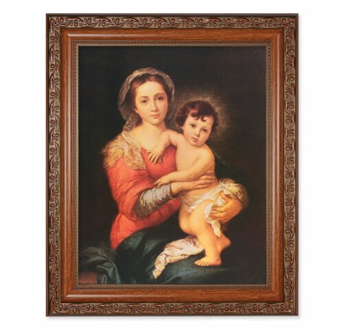 Madonna and Child Mahogany Finished Framed Art