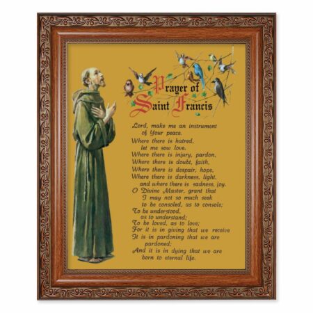 Prayer of St. Francis Mahogany Finished Framed Art