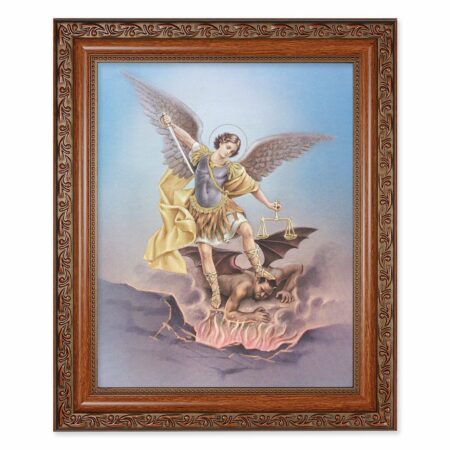 St. Michael Mahogany Finished Framed Art