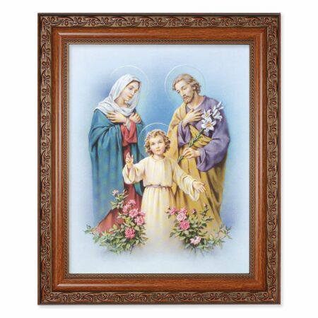 Holy Family Mahogany Finished Framed Art