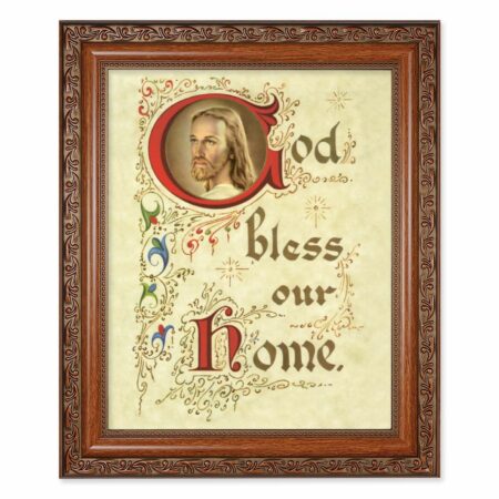 Christ House Blessing Mahogany Finished Framed Art