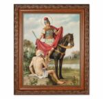 St. Martin of Tours Mahogany Finished Framed Art