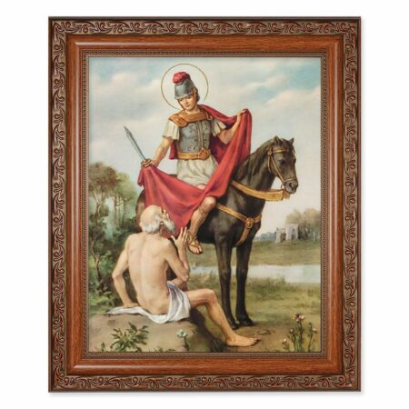 St. Martin of Tours Mahogany Finished Framed Art