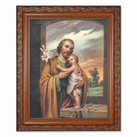 St. Joseph Mahogany Finished Framed Art