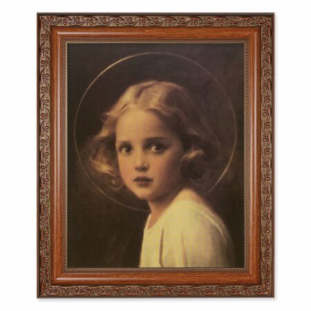 Mary Most Holy Mahogany Finished Framed Art
