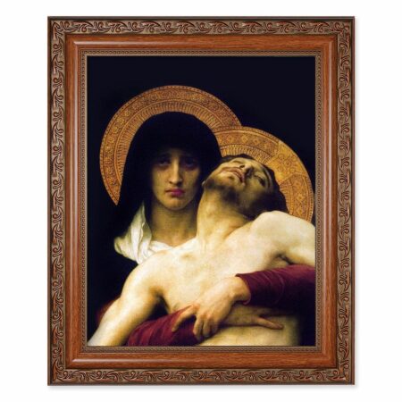 The Pieta Mahogany Finished Framed Art