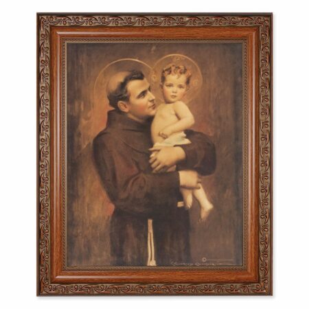 St. Anthony with Jesus Mahogany Finished Framed Art