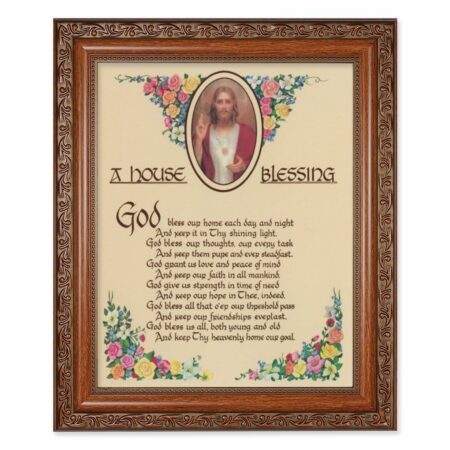 House Blessing Mahogany Finished Framed Art