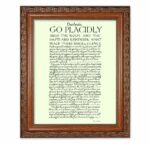Go Placidly Mahogany Finished Framed Art