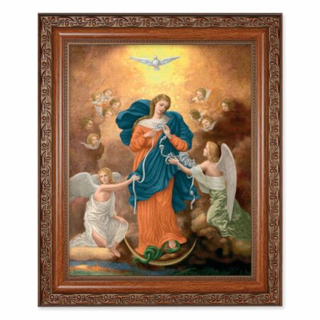 Our Lady of Untier of Knots Mahogany Finished Framed Art