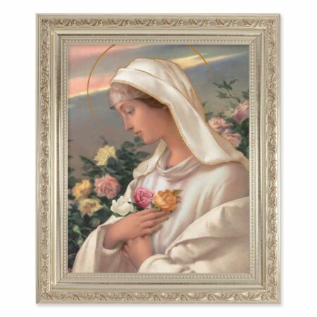 Mystical Rose Antique Silver Framed Art