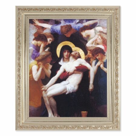 Pieta Antique Silver Framed Art