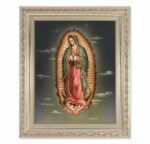 Our Lady of Guadalupe Antique Silver Framed Art