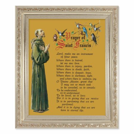 Prayer of St. Francis Antique Silver Framed Art