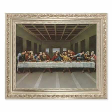 Last Supper Antique Silver Framed Art