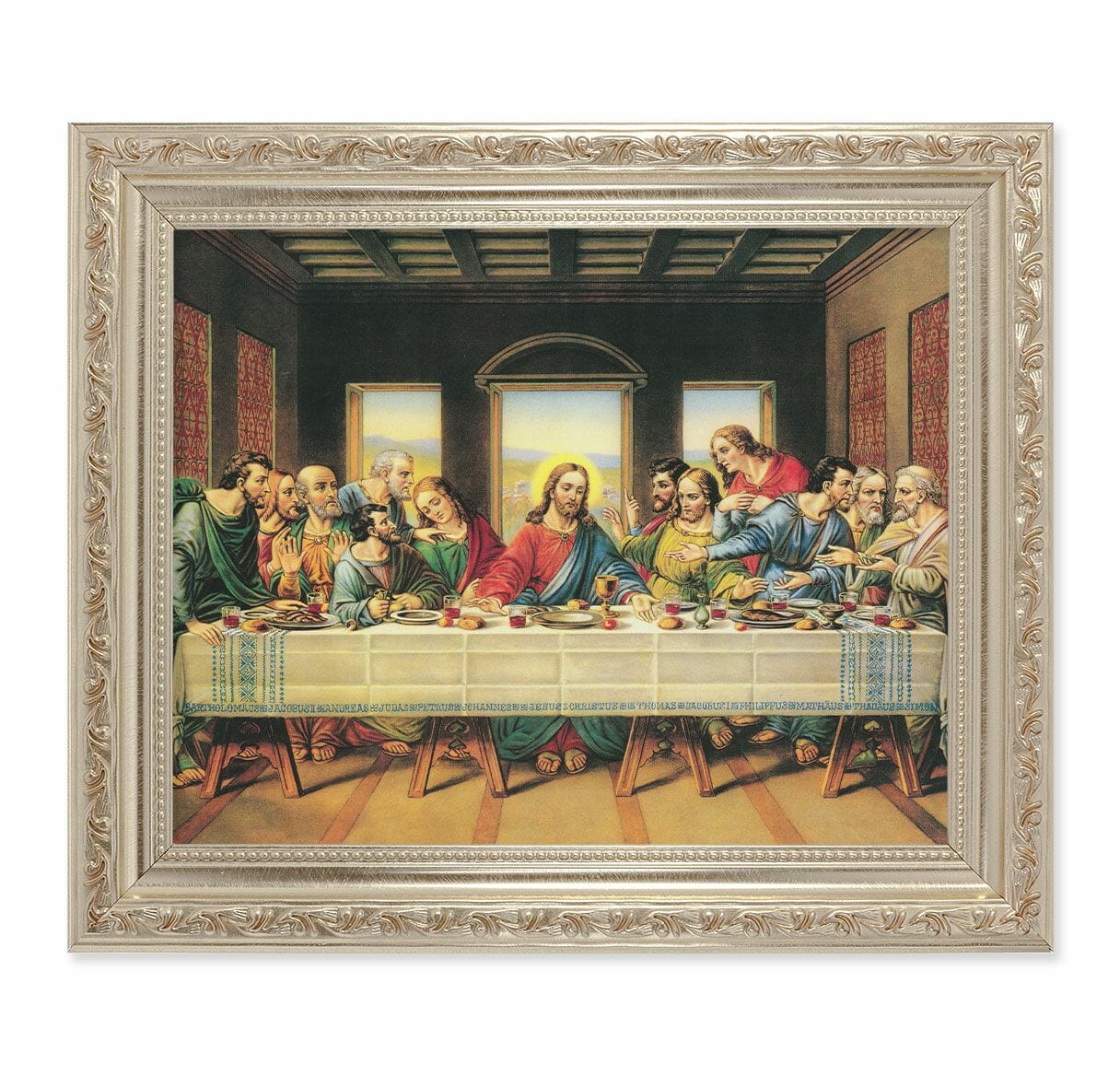 Last Supper Antique Silver Framed Art - Buy Religious Catholic Store