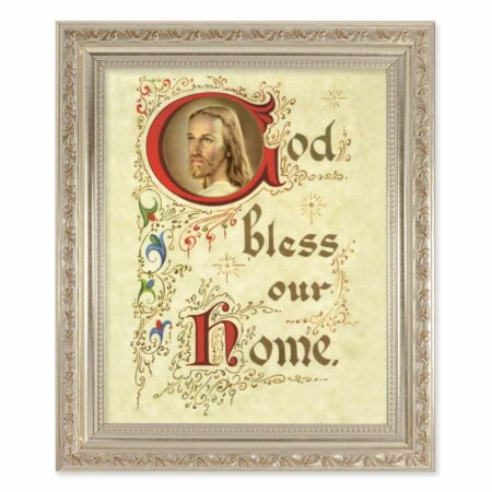 House Blessing Antique Silver Framed Art