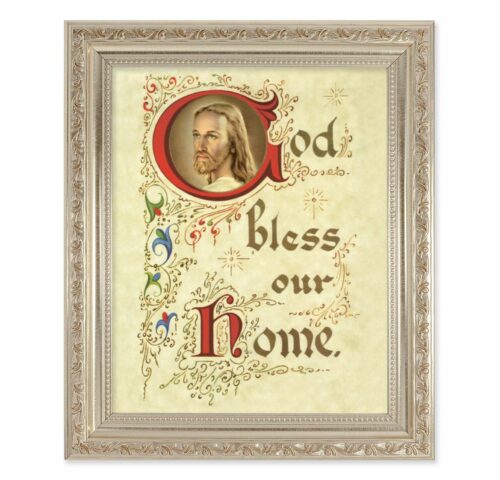 House Blessing Antique Silver Framed Art