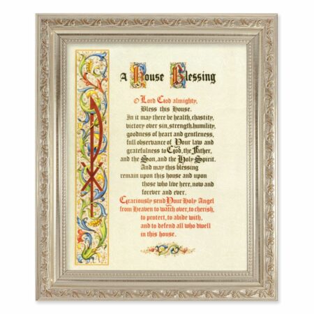 House Blessing Antique Silver Framed Art