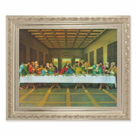 Last Supper Antique Silver Framed Art