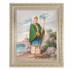 St. Patrick Antique Silver Framed Art