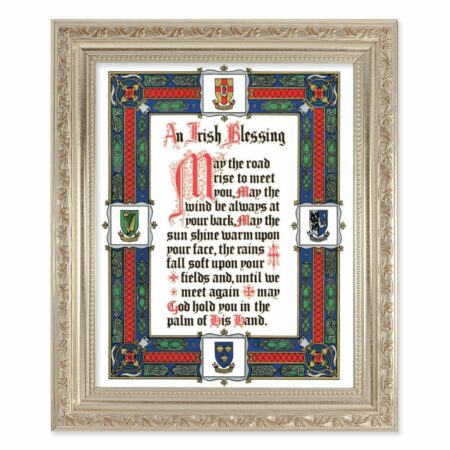 Irish Blessing Antique Silver Framed Art