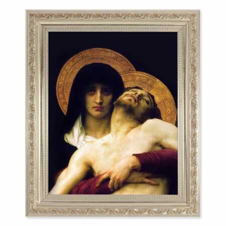 The Pieta Antique Silver Framed Art