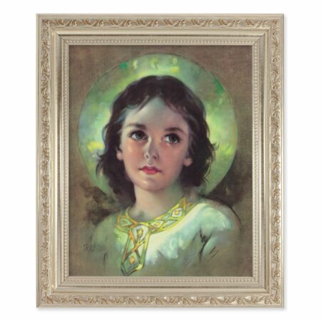 The Child Jesus Antique Silver Framed Art