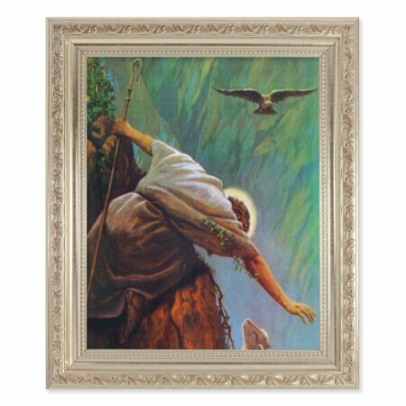 The Lost Sheep Antique Silver Framed Art